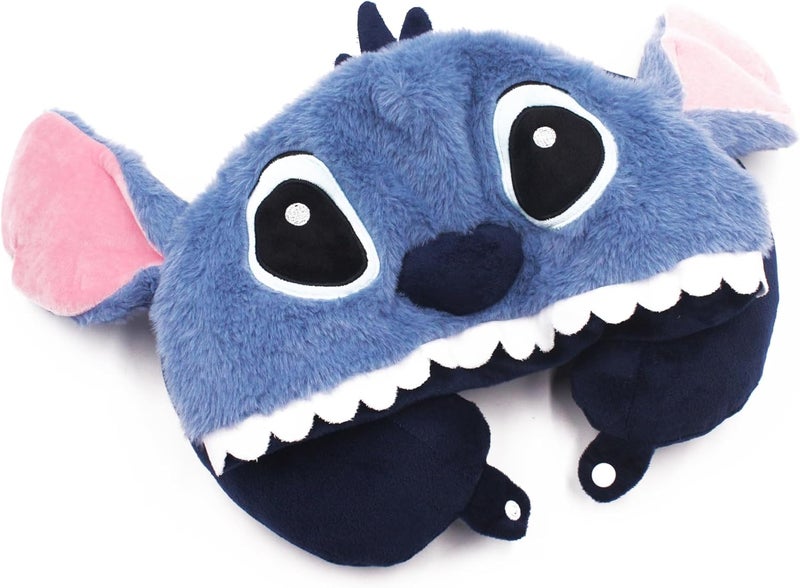 Finex Stitch Monster U-Shape Travel Home Car Neck Pillow for Kids Head Rest Driving Seat Cushion Cute Soft Comfy Cartoon Auto Accessories - Image 4